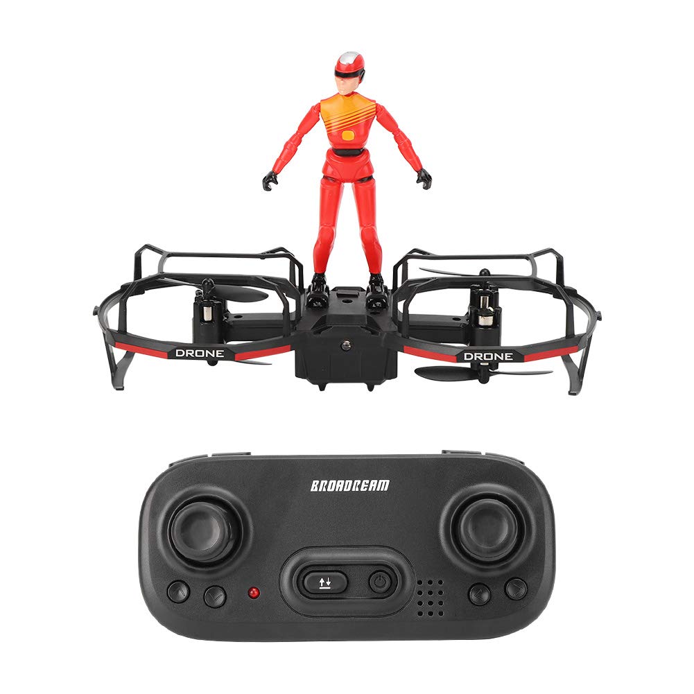 Drone Giocattolo Multifunzione RC, 2 Assi RC Stunt Parapendio Drone Altitude Hold Mode Drone Quadcopter(Rosso)