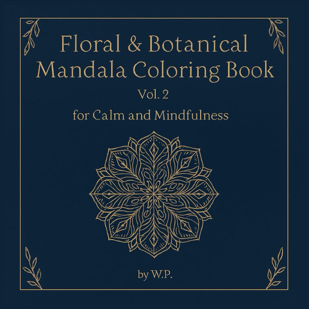 Floral & Botanical Mandala Coloring Book Vol.2: For Calm and Mindfulness