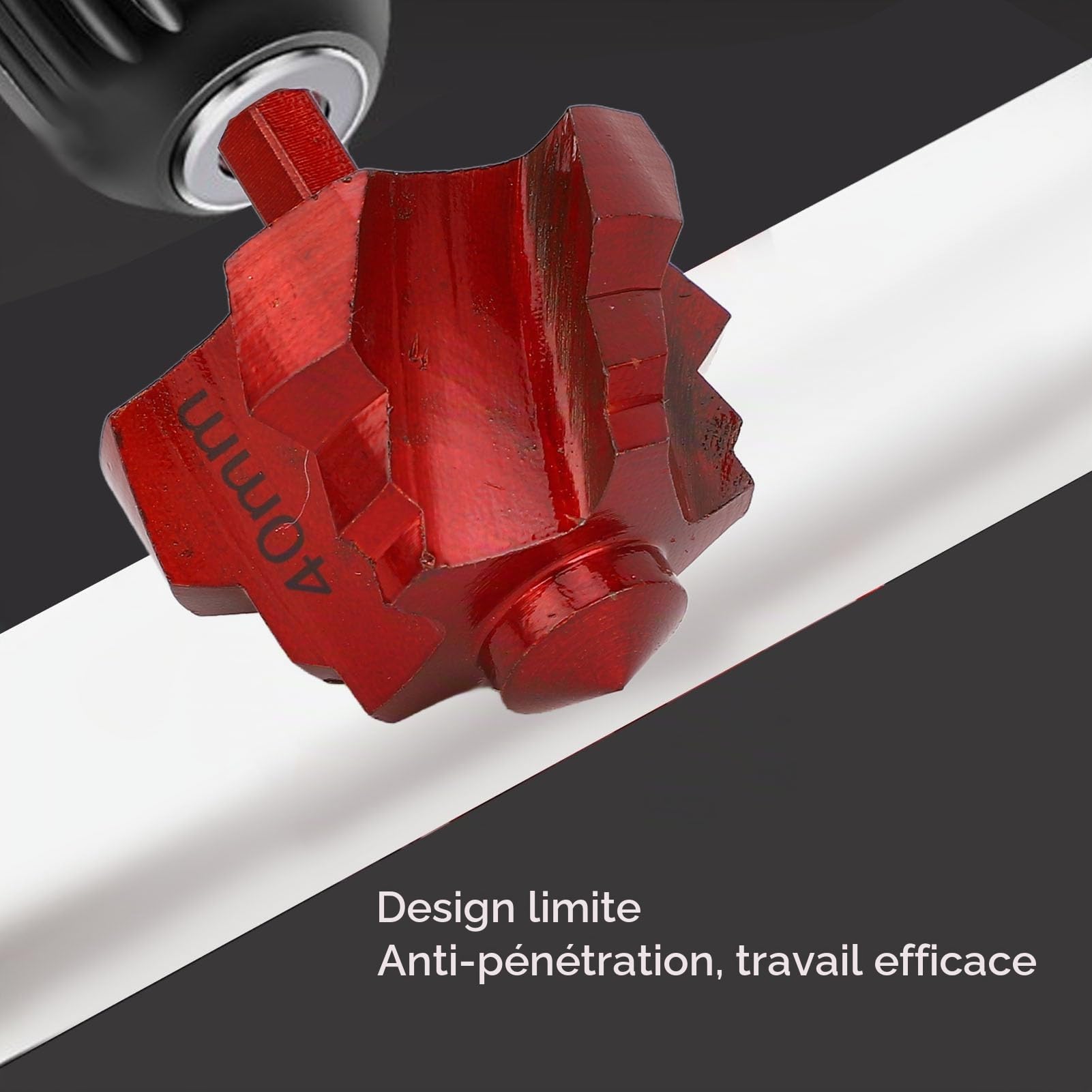 Yctze Foret de Levage PPR, Foret Hélicoïdal de 40 Mm, à Tige Hexagonale de 1/4 Pouce avec Pointe d'angle de 90 Degrés, Idéal pour l'alésage de Perçage de Réparation de Tuyaux en Plastique PVC PPR