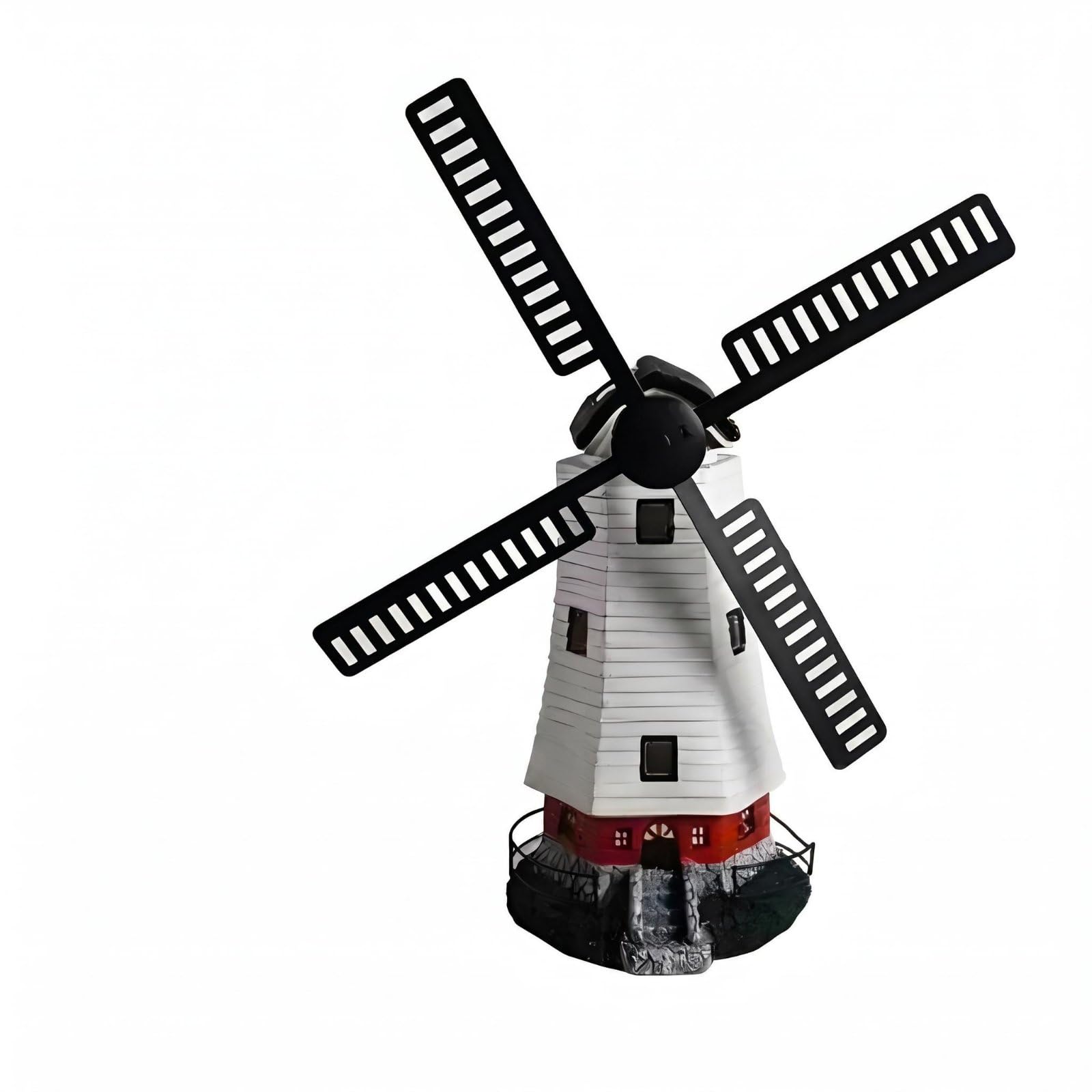 Solar Windmill Lamp Waterproof Lighthouse Resin for Patio, | Home Improvement &-image-41
