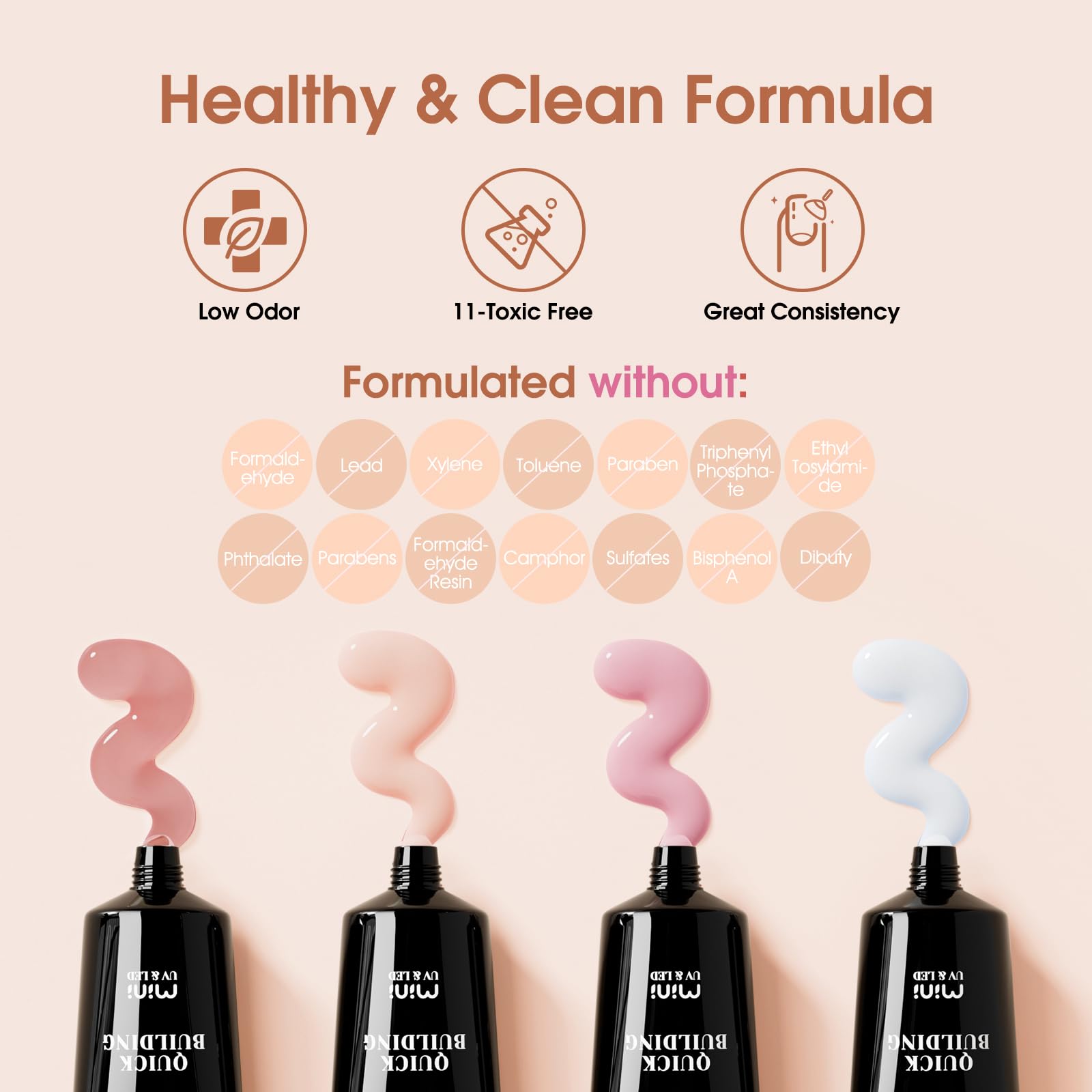 ROSALIND Poly Extension d'ongles en Gel Complet Kit, 8 Couleurs 10ml Poly Nail Gel Kit Avec 48W UV Lampe et Base&Top Coat, Nail Art DIY Kit Ongle Gel Complet pour Débutant, Professionnel et Salon