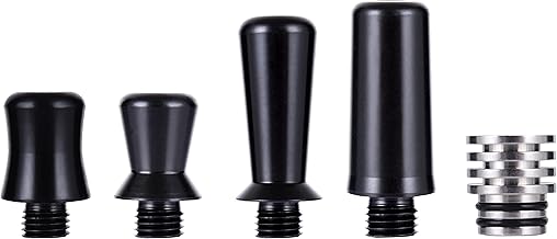 WOLFTEETH 510 Ensemble de Pointes d’égouttement Rayonnant de chaleur, 4 Embouts de Résine Alternatifs + Tête de Connecteur de Rayonnement en Acier Inoxydable, Sans Nicotine Ni Tabac 129201 Noir