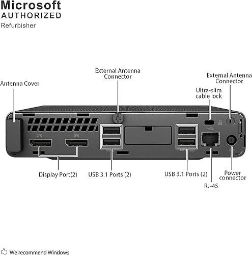 Miniatura 3 de HP EliteDesk 800 G5 Mini PC empresarial, Intel Hexa-Core i5-9500T hasta 3.70GHz, 16GB DDR4 RAM, 256GB NVMe SSD, WiFi 6, Bluetooth 5.1, HDMI,