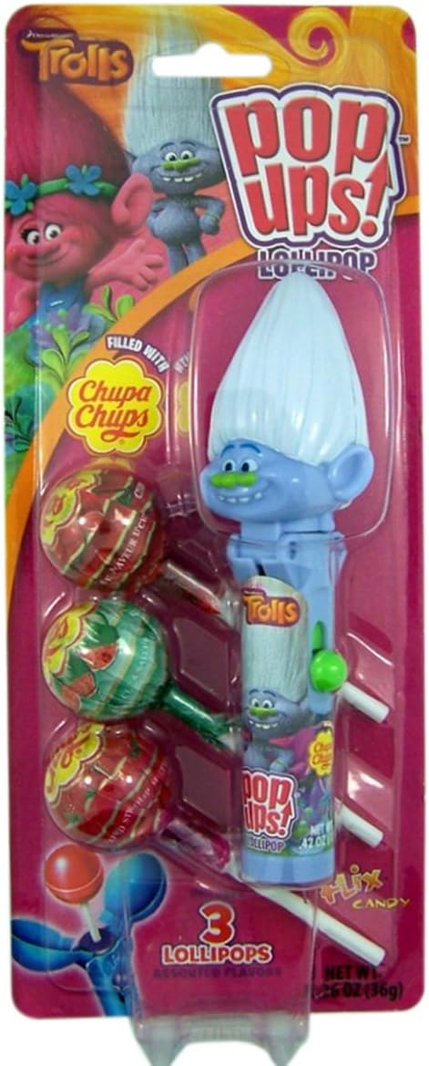 Flix Candy POP UPS! Trolls Pop Ups Blister Card CD Case Pack