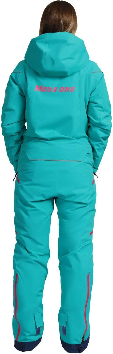 Women One Pieces Ski Suits Waterproof Warm Insulated Ski Jumpsuit Removable Hood Snowsuit for Snow Sport