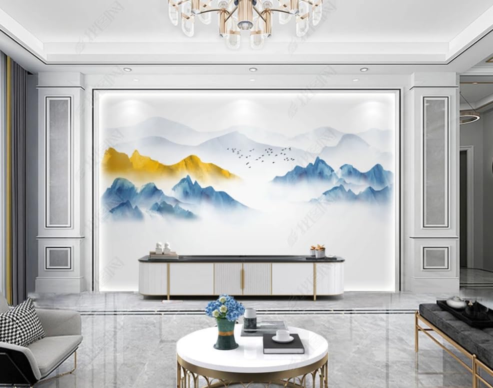 Papier peint intissé paysage dans un restaurant pour créer une ambiance zen