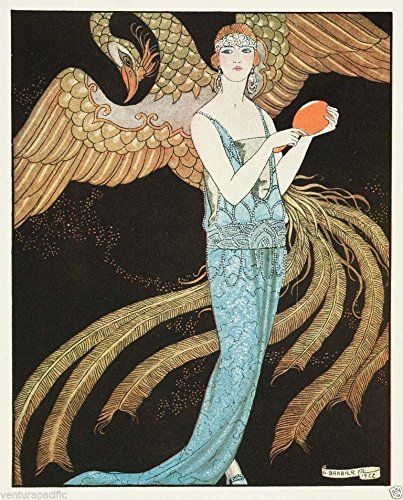 Amazon.com: George Barbier Evening Cocktail Dress Circa 1922 Art Deco