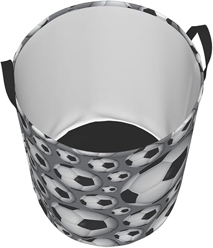 Miniatura 7 de AFHYZY Cesta de lavandería plegable grande con asas, cesta de almacenamiento redonda de fácil transporte, canasta de ropa sucia, cesta de manta para