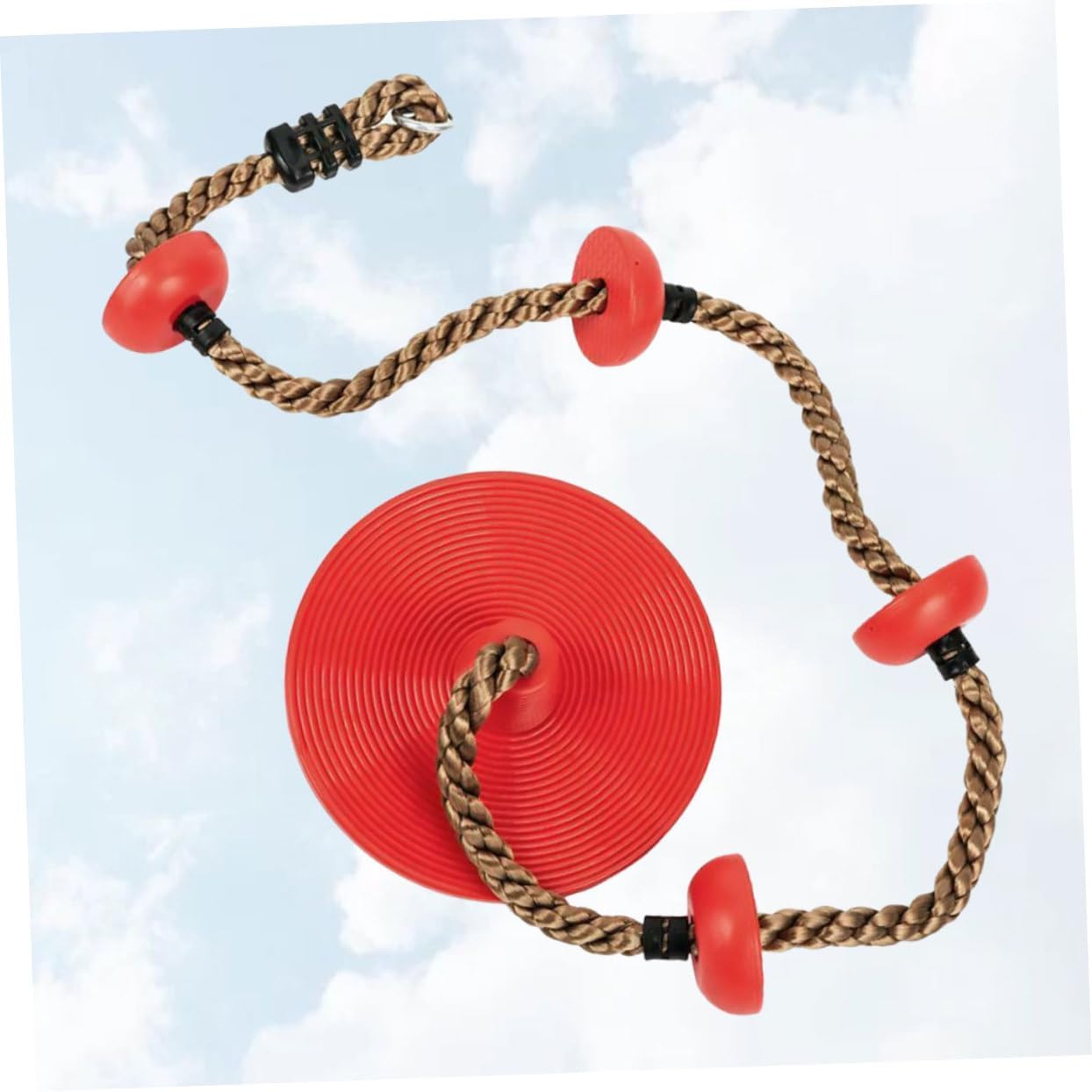 BESPORTBLE Swing Large Round Disk Swing for Indoor Cord Design Fun Recreation for Boys Red