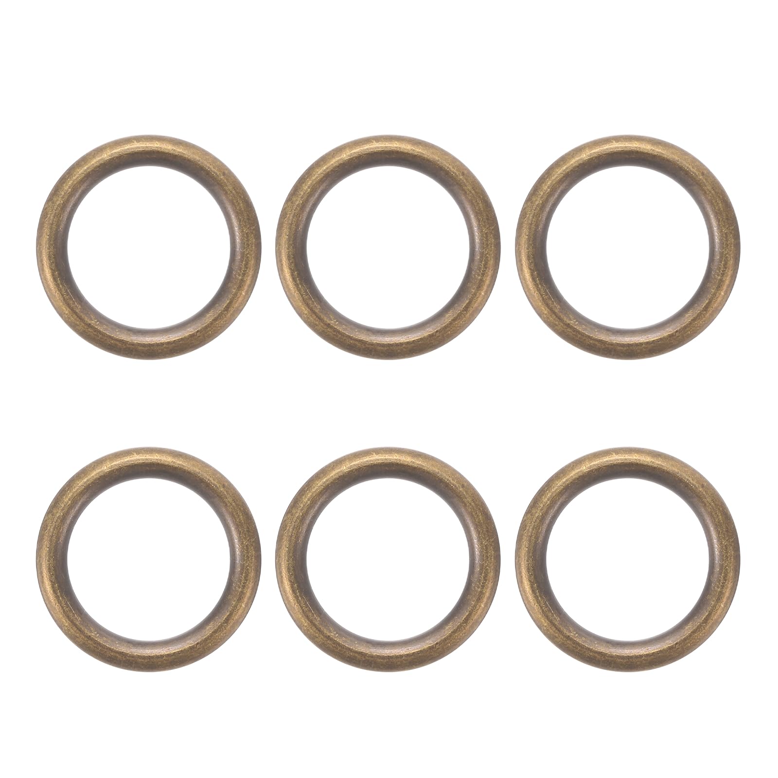 PATIKIL Metal O Ring, (25x16x4mm, Bronze) (6 Pcs)