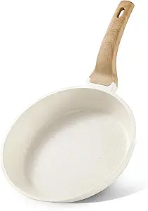 CAROTE Non Stick Frying Pans,Nonstick Granite Skillet Omelet Pans, Stone Cookware Chef's Pan, PFOA Free,(White Granite, 12-Inch)