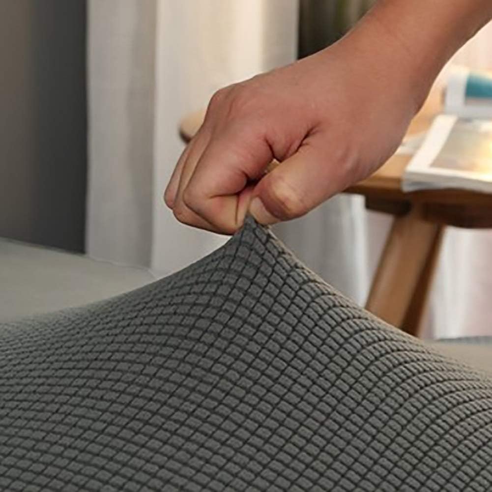 I PC Stretch Jacquard Couch Cover, Solid Color Armless Sofa Bed Cover w/Skirt Jacquard Sofa Slipcover Furniture Cover Protector (Color : Green, Size : 120-140cm)