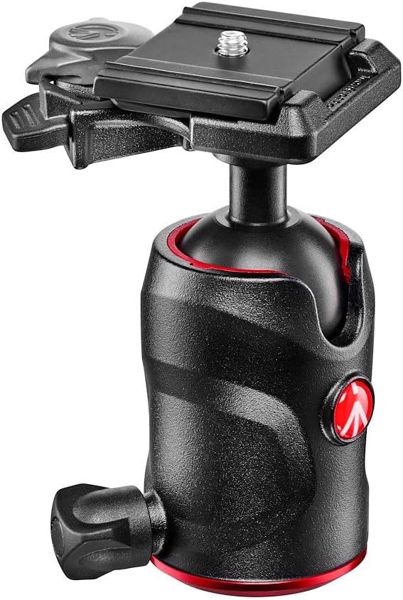 Manfrotto Compact Ball Head 496, Fluid Ball Head for Camera Tripod, Camera Stabilizer, Photography Equipment, for Precise Framing