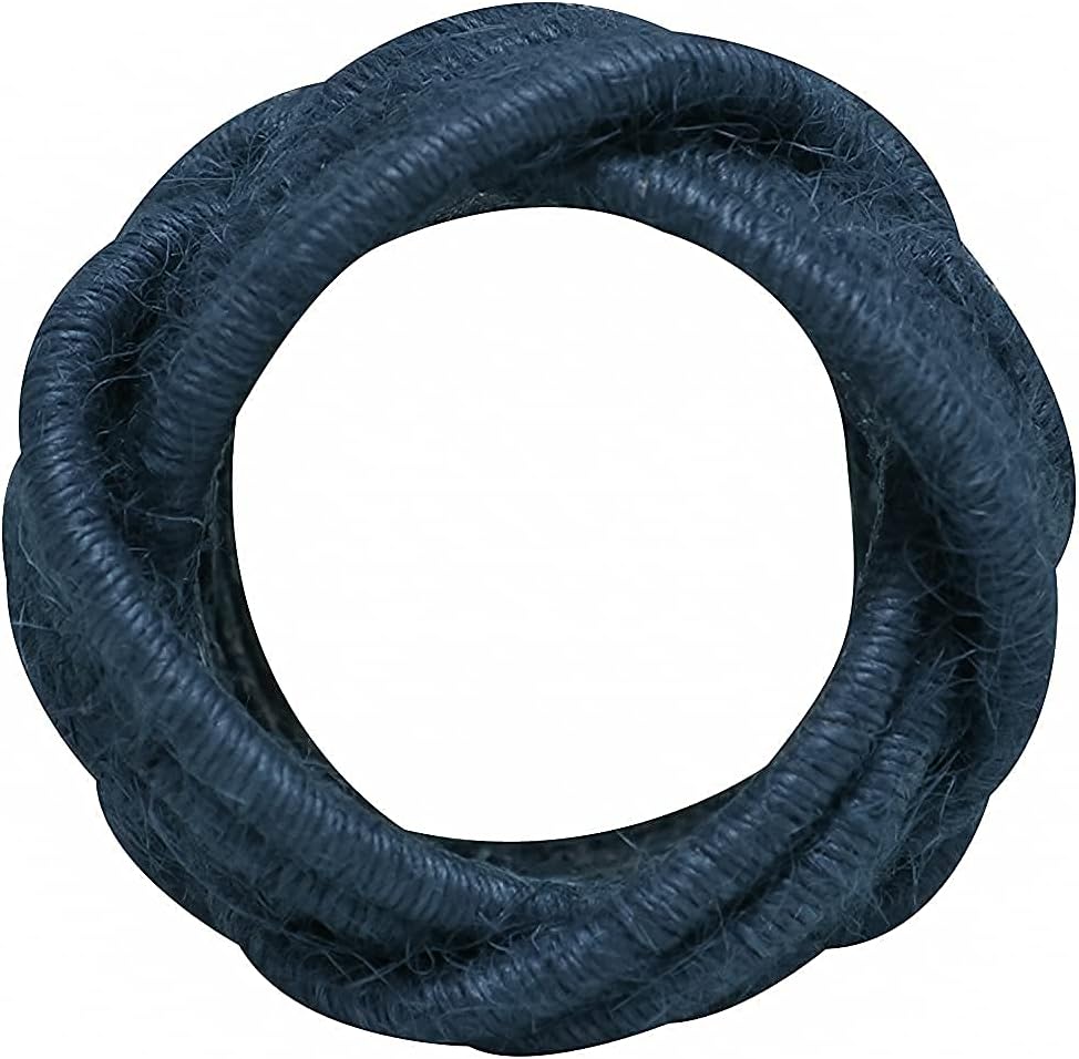 Nautical Coastal Jute Burlap Napkin Rings Set of 6, Beach Napkin Holders, Napkin Rings Bulk for Party Decoration, Dining Table, Family Gatherings - A Great Tabletop Décor (Blue)