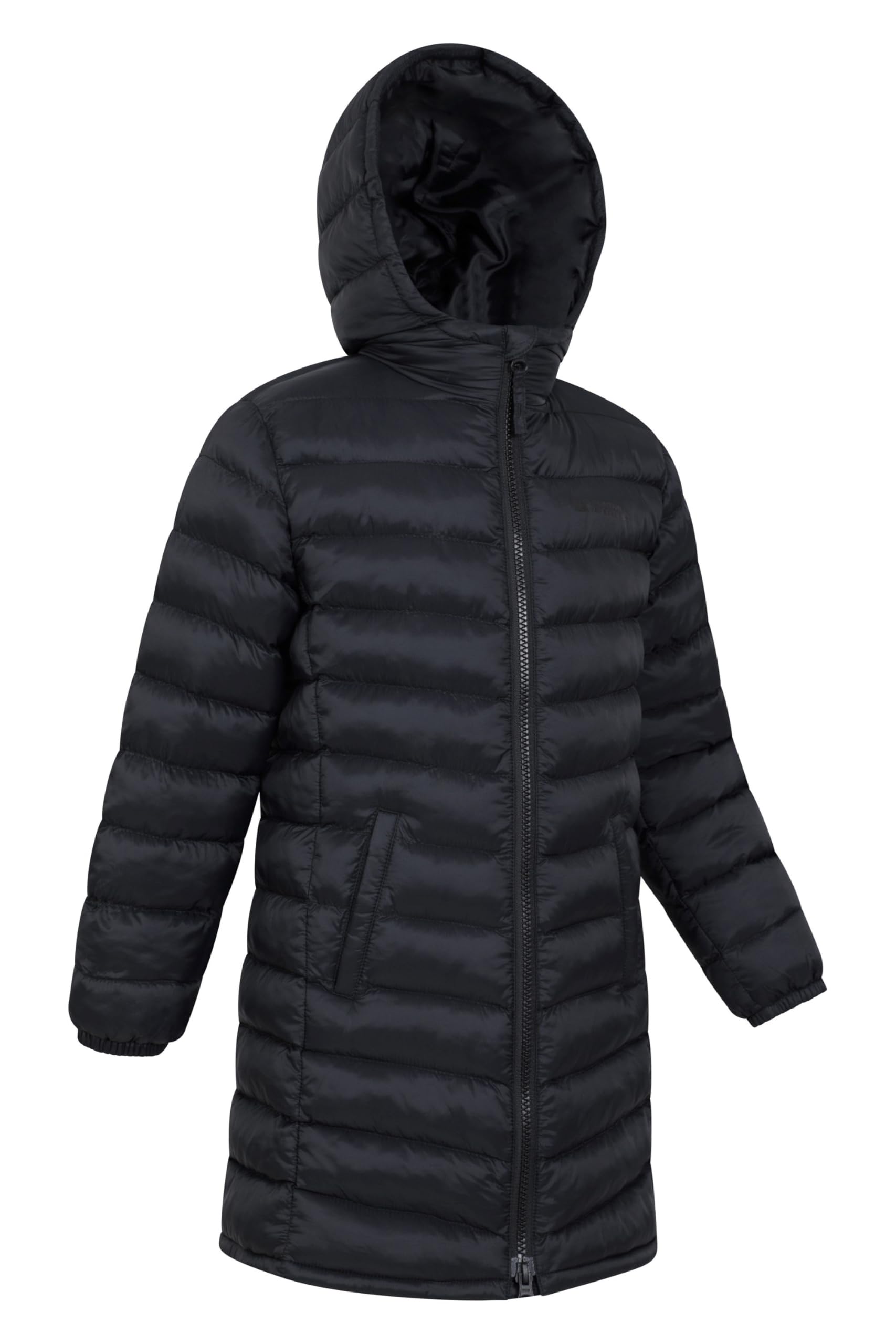 Mountain Warehouse Doudoune rembourrée Longue Florence pour Enfant - Capuche, Manteau léger, Doux, Chaud et isolé - pour Voyage et activités extérieures en Hiver