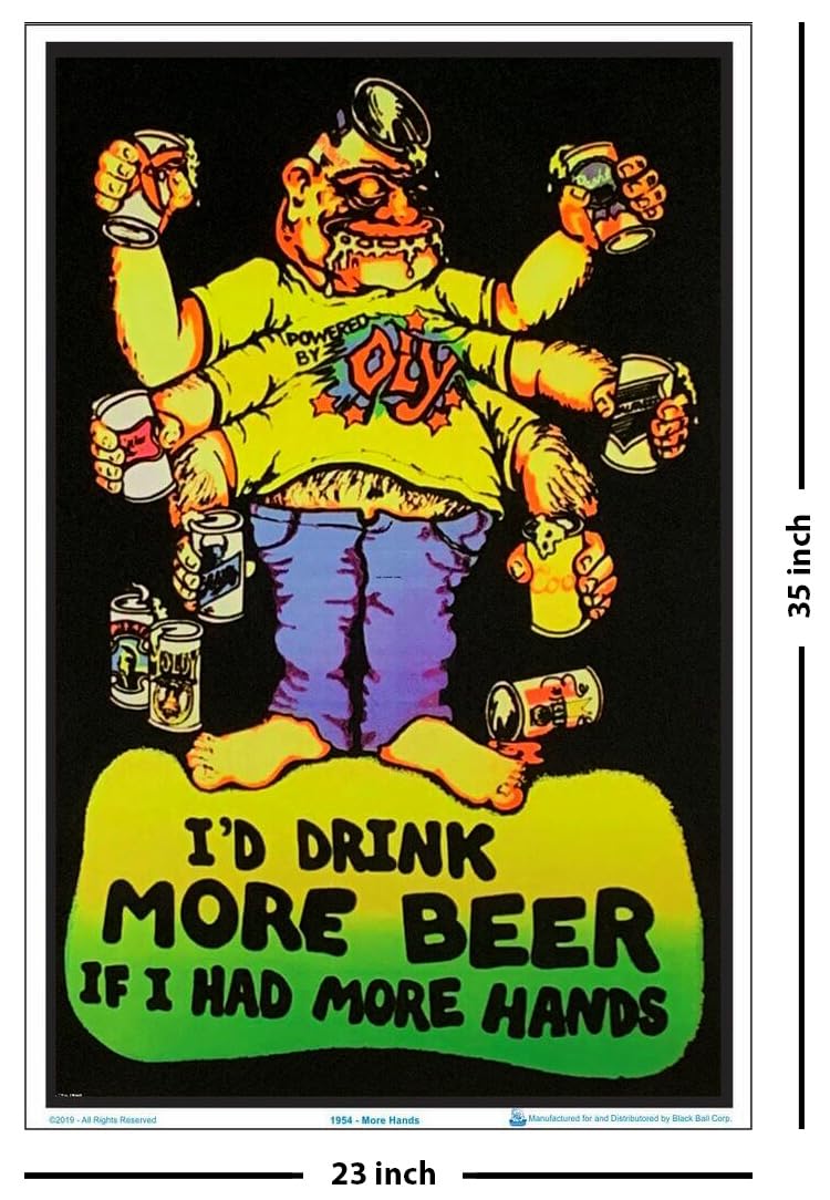 I'd Drink More Beer ~ ブラックライト ポスター Amazon.com: Scorpio Posters I'd Drink More Beer If I Had More