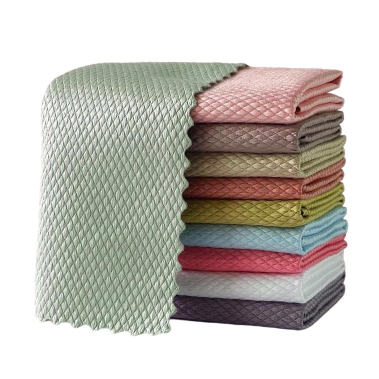 10 Piezas Paños de Cocina Microfibra Pescado Unidades Reutilizables Alta Absorción para Limpieza Platos y Superficies Colores Aleatorios Color Aleatorio Color Aleatorio