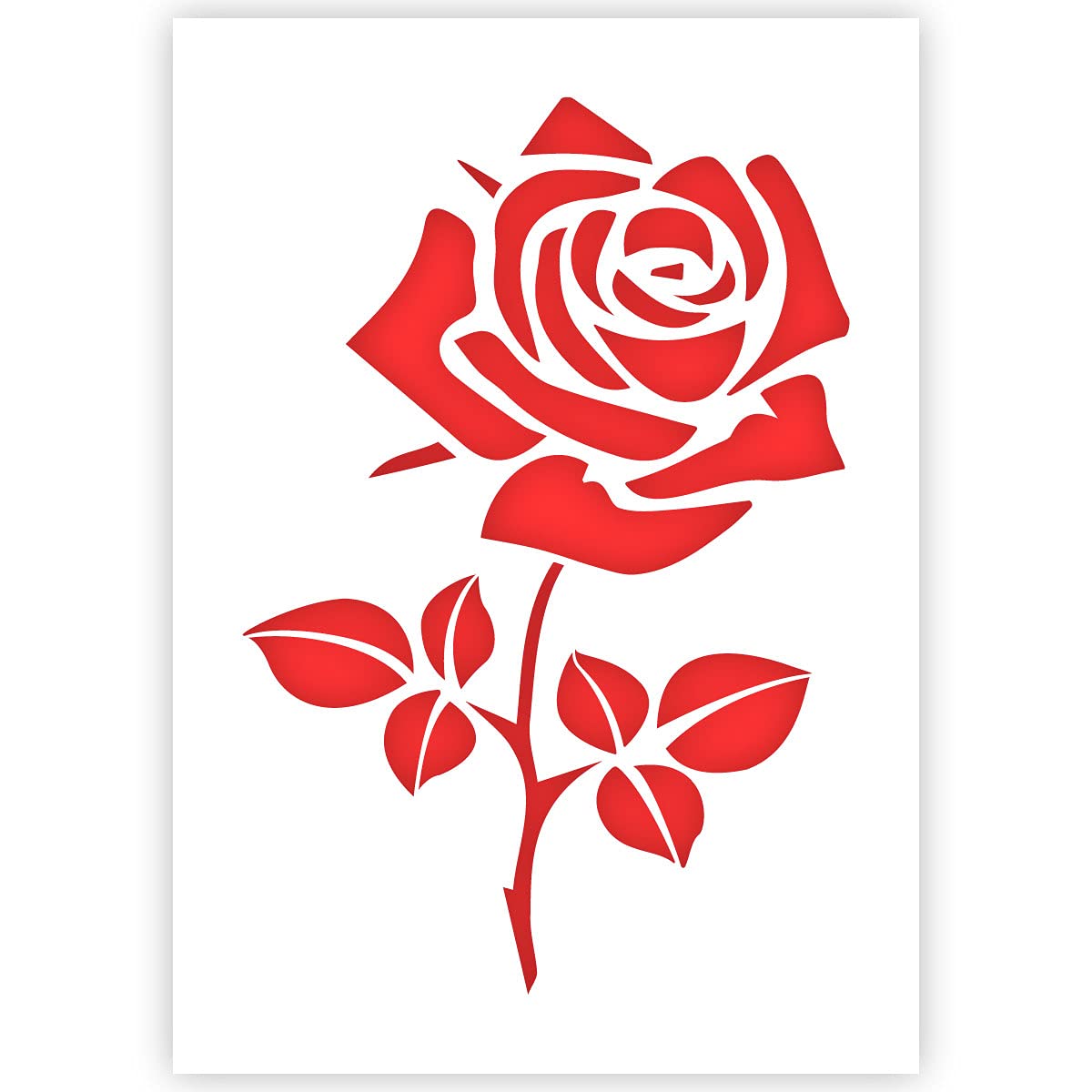 Amazon.com: QBIX Flower Stencil - Rose Flower - A3 - Reusable Kids Friendly DIY Stencil for Painting, Baking, Crafts, Wall, Furniture : Tools & Home Improvement