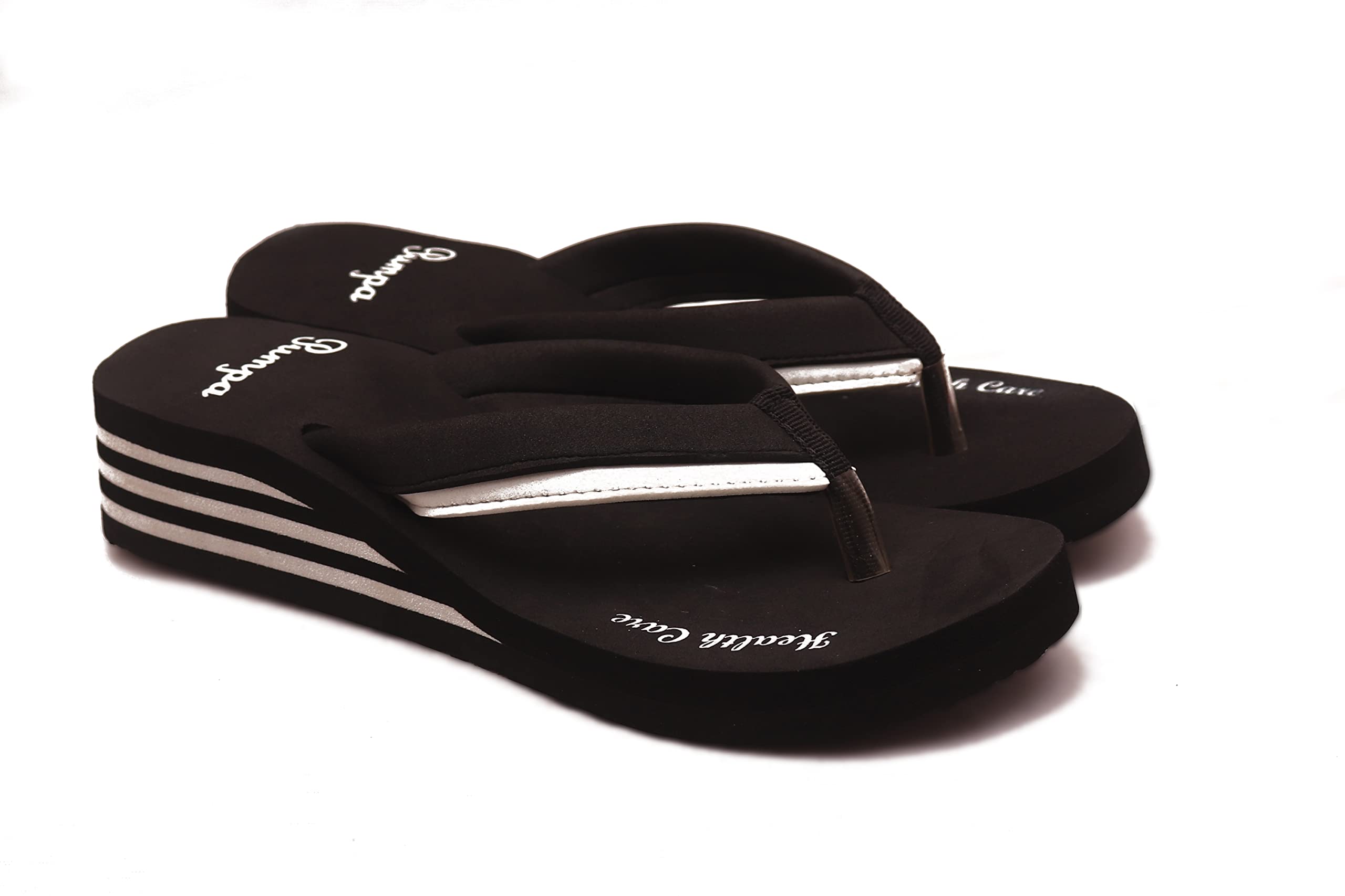 BElotna Ua 03 Doctor Soft Flat Ortho Care Orthopaedic Diabetic Comfort Dr Slippers and Flipflops For Womens and Girls House Home Daily Use Chappal (Black White, numeric_8) (B0BPYDZBGX) Amazon Price History, Amazon Price Tracker