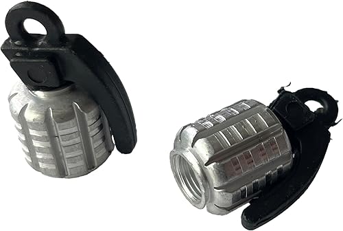 MotorToGo 2X Silver Tire Valve Stem Caps Compatible for Kawasaki Z900