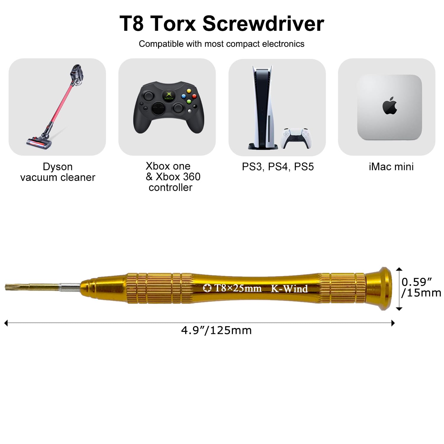 High quality Torx Screwdriver T8H TR For iMac XBOX SP3 MacBook A1342