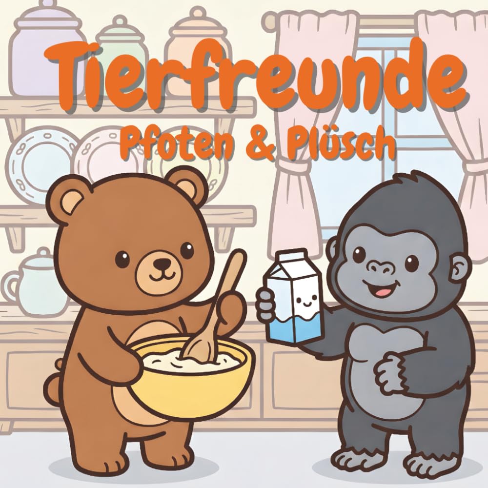Tierfreunde: Motive zum Stressabbau mit niedlichen Tierfreunden beim Backen, Lesen und Entspannen für gemütliche Stunden