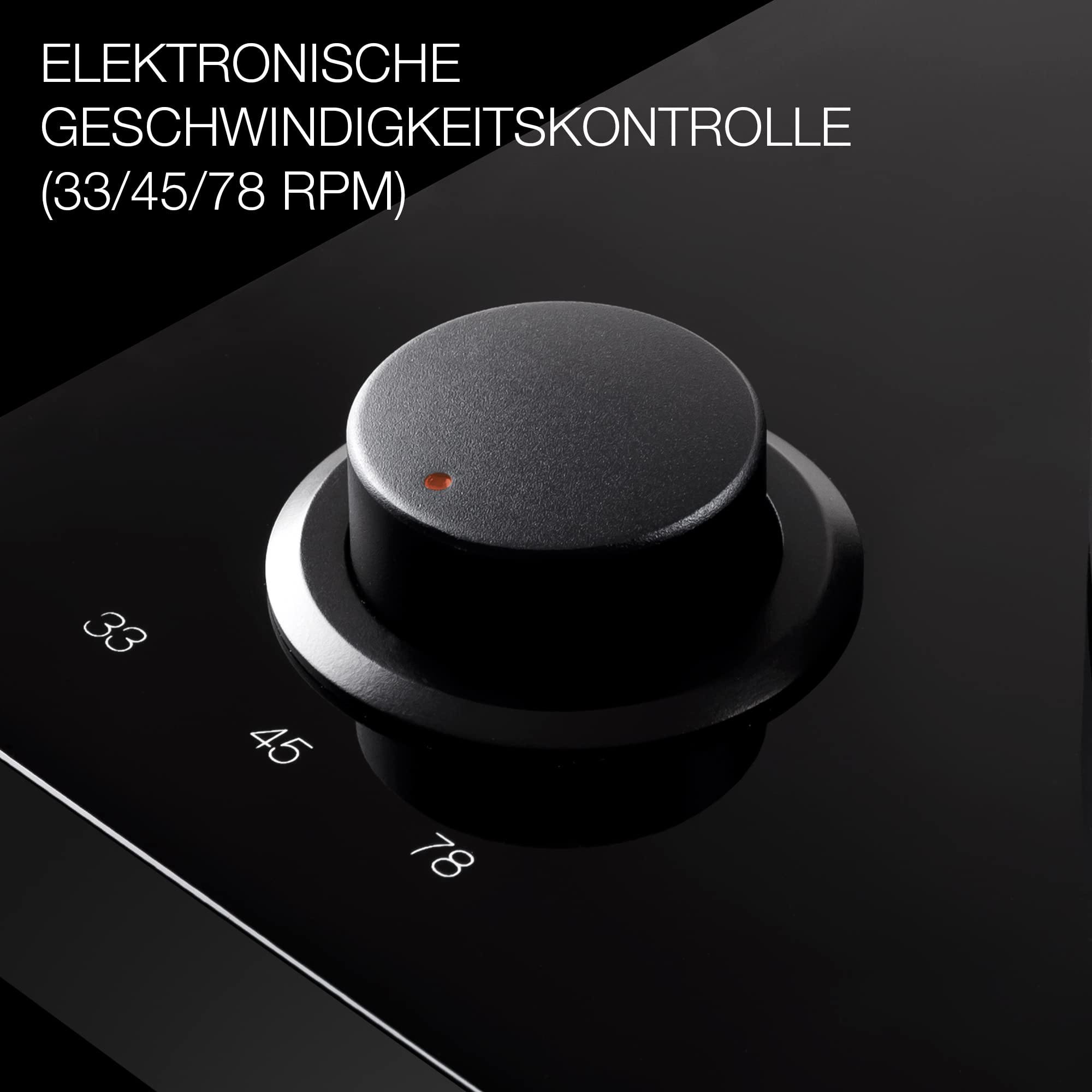 Reloop Turn 3 MK2 | Riemengetriebener HiFi-Plattenspieler mit USB-Aufnahmefunktion, Ortofon 2M Red Tonabnehmersystem, Integrierte Motorkontrolle (33/45/78 RPM), Anti-Skating, Schwarz