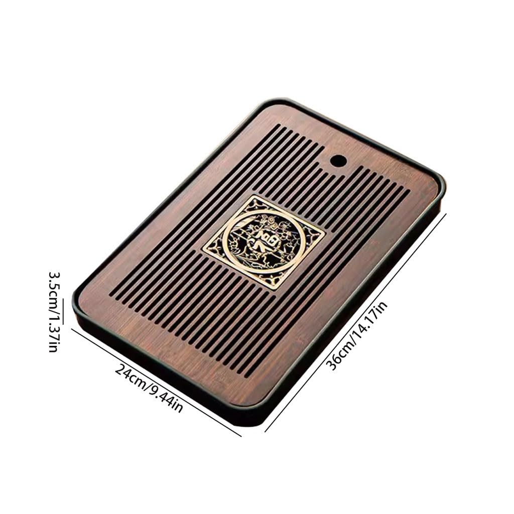 Bandeja de té para servir, diseño moderno y pequeño para sala de estar, recepción y juego de té Kung Fu, accesorio de té funcional y elegante