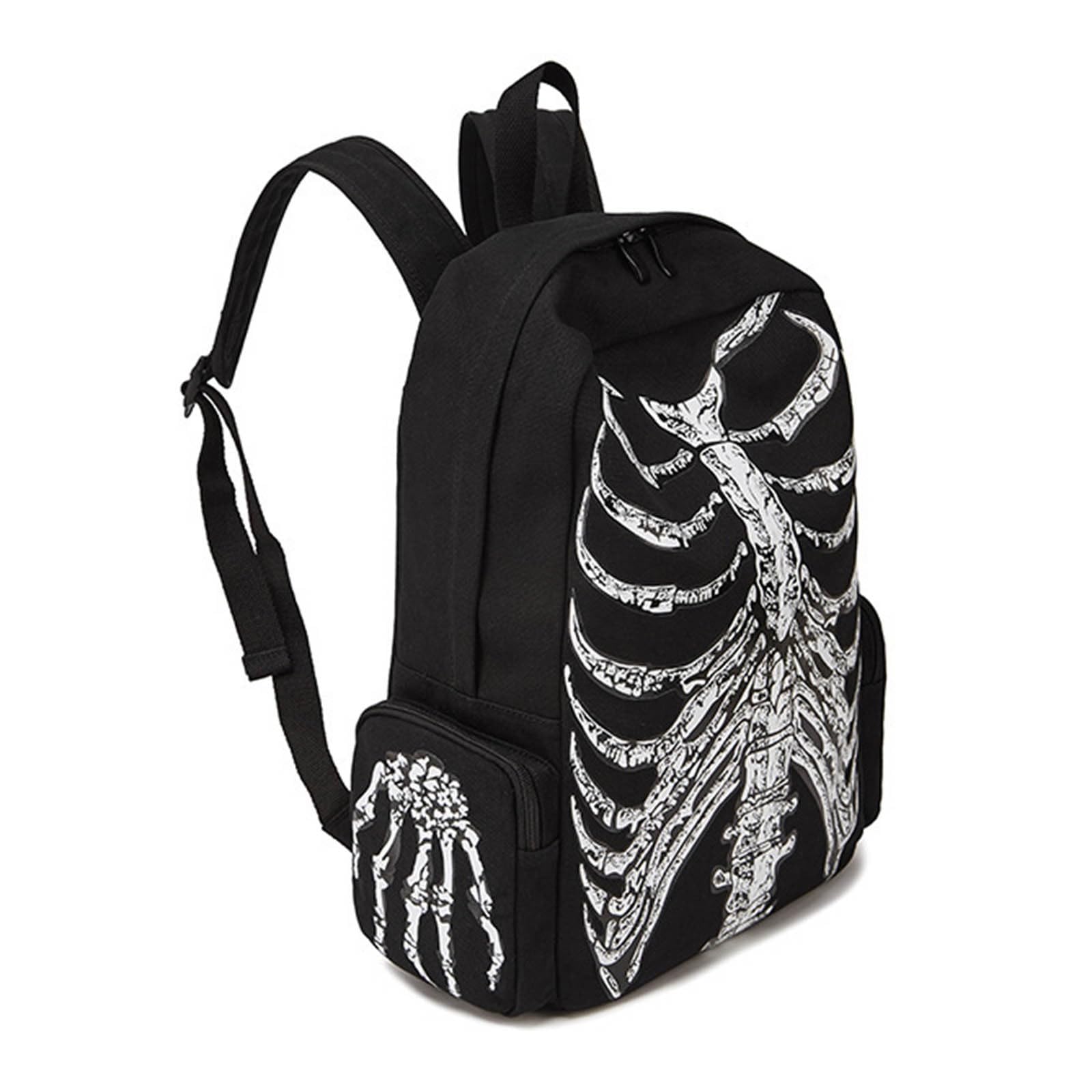 Generico Zaino Donna Teschio Stampa Design Originale | Zainetto con fantasia teschio e stile alternativo, capiente e resistente, ideale studenti, viaggio, street style e tempo