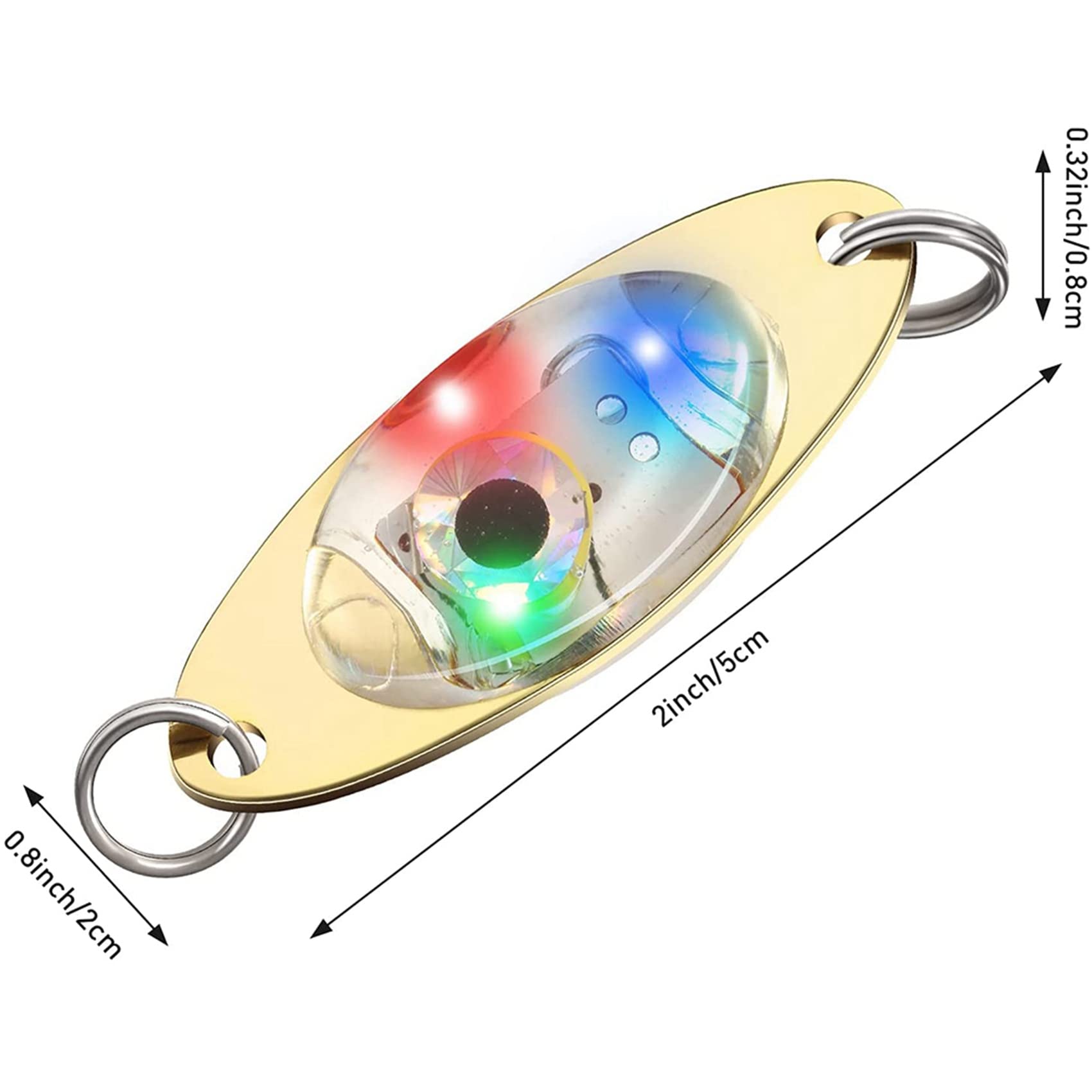 ISTOVO 20x LED Angeln KöDer Angeln Unterwasser Blinker Heilbutt Flasher Schleppangeln Tiefer Tropfen Angeln Licht