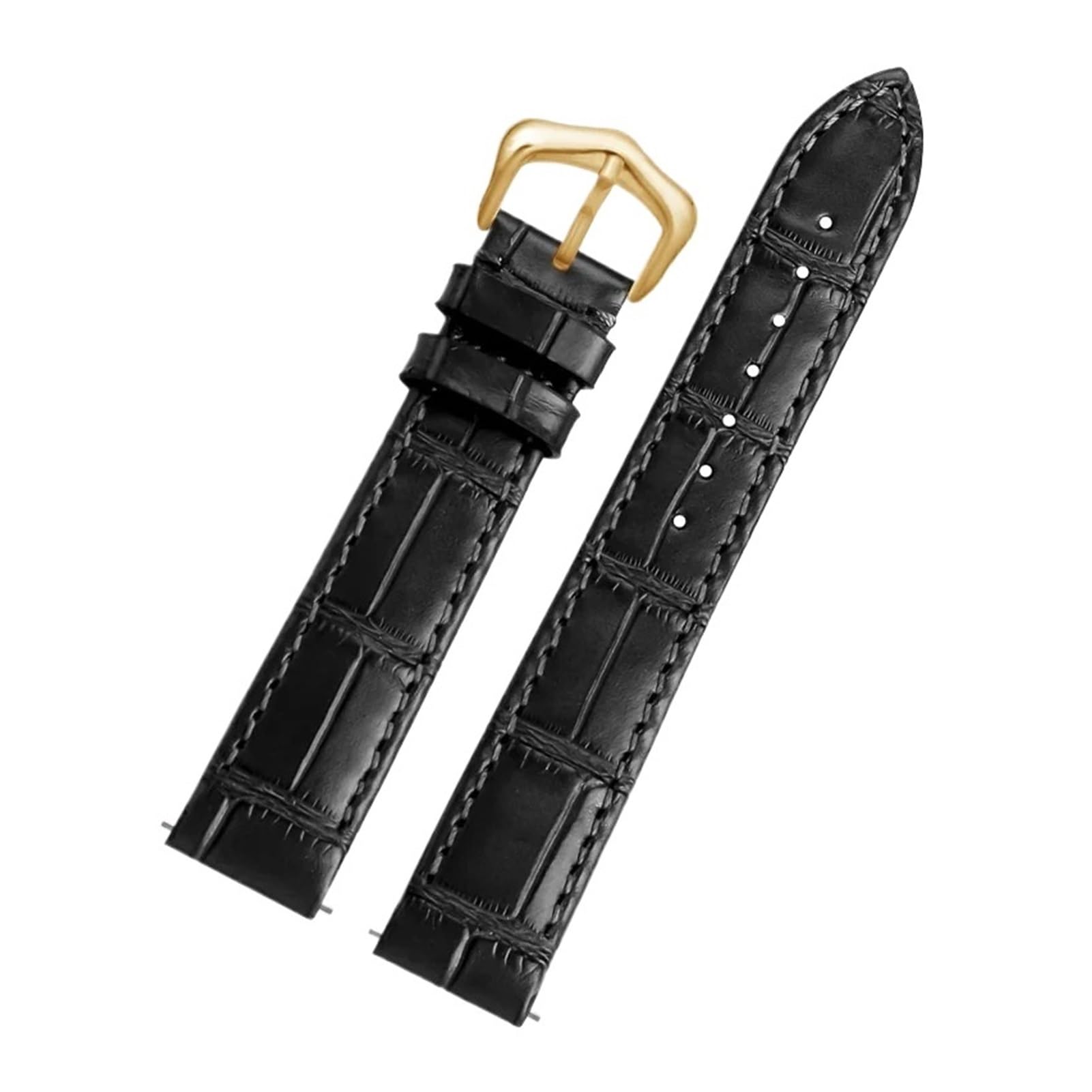 Correa de cuero liberación rápida 15,5 mm 17, compatible con Cartier Santos 38 Dumont pequeña mediana reloj hebilla Pulsera azul