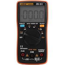 Akozon Digital Multimeter Autoranging,AN8008 True-RMS Digital Multimeter AC DC Voltage Ammeter Current Ohm Meter-Diode/Shutdown,Frequency and Duty Cycle Measurements-LCD Display-9999 Counts