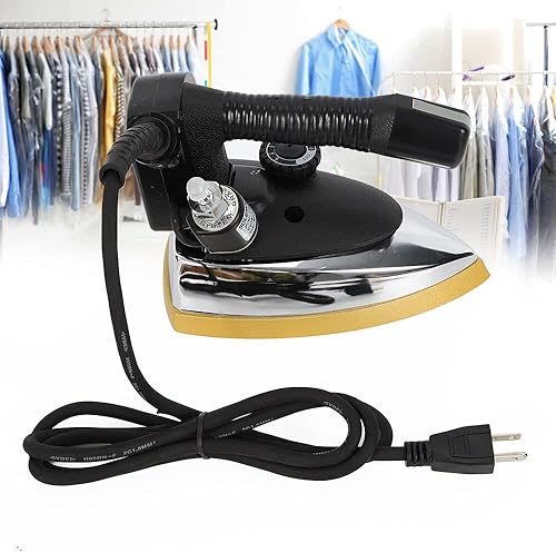 Miniatura 6 de Juego de plancha de vapor eléctrica industrial sistema de hierro por gravedad industrial de 1000 W para ropa acero inoxidable resistente sistema de