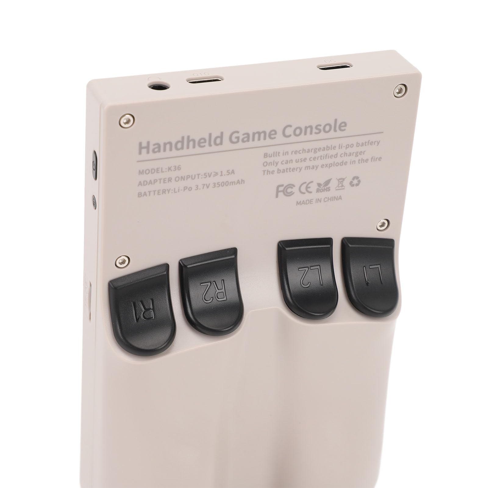 SUNGOOYUE Console di Gioco Portatile Open Source con Schermata Ad Alta Risoluzione e Doppio Joystick 3D per Giocatori retrò Console di Gioco da 3,5 Pollici (WHITE)