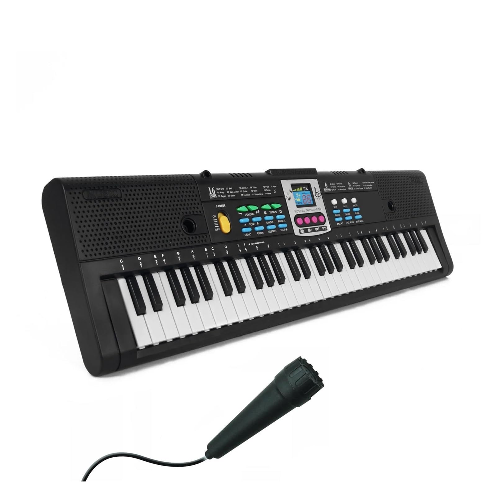 dorosłych klawiatura elektroniczna Wielofunkcyjna Klawiatura Elektroniczna Cyfrowy Mikrofon Do Pianina Elektrycznego 61 Klawiszy Elektroniczny Instrument Klawiszowy Dla Początkujących