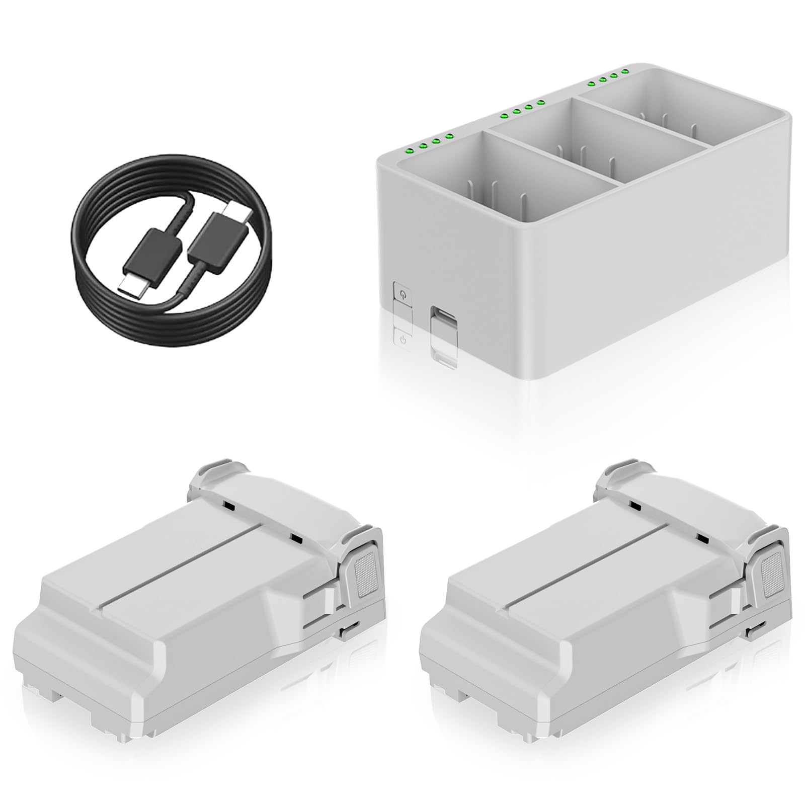 Homesuit Mini 3 Battery 2 Pack with Charging Hub, 3850mAh 7.38V Intelligent Flight Battery for DJI Mini 3 / Mini 3 Pro Drone