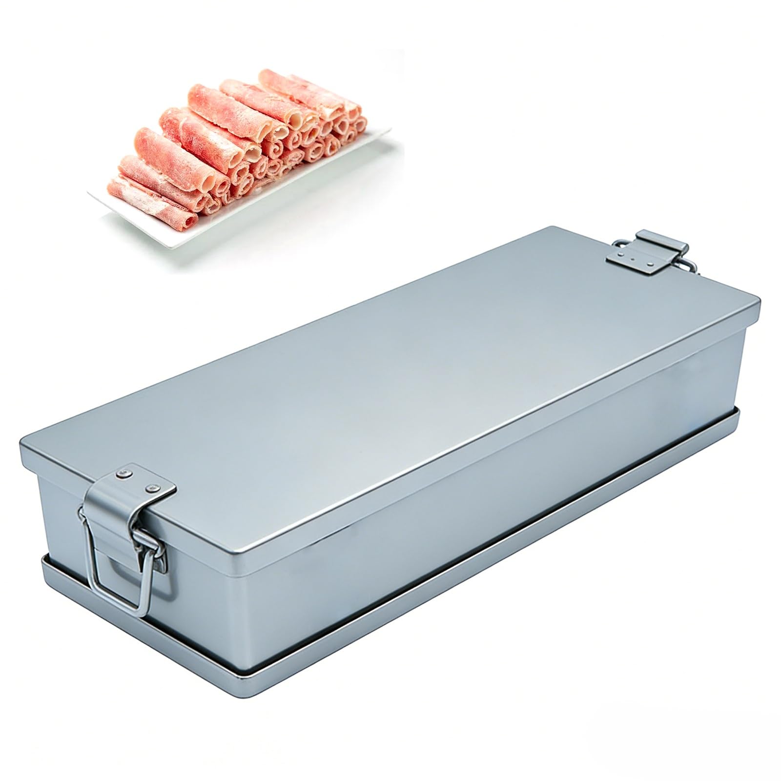 Fleischpresse, 430 Edelstahl, Schinkenform, leicht zu reinigen, rechteckige Presse für gefüllte Burger, Schieber, Grill, robustes Design, Küchenzubehör