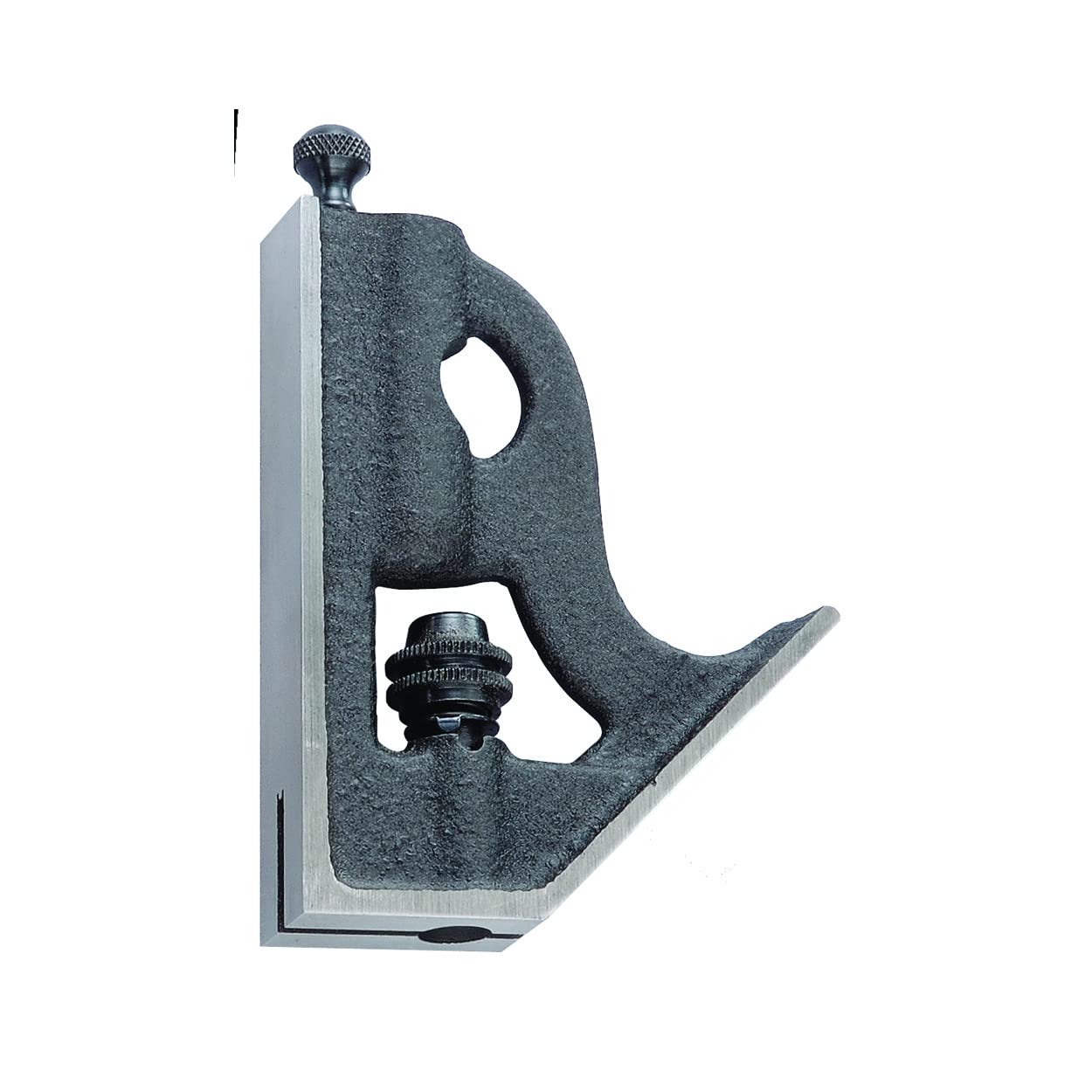 Starrett Square Head Only for 6" Combination Squares - Ideal for Woodworking and Metalworking - Black Wrinkle Finished, Cast Iron Steel Center Head - H11-6