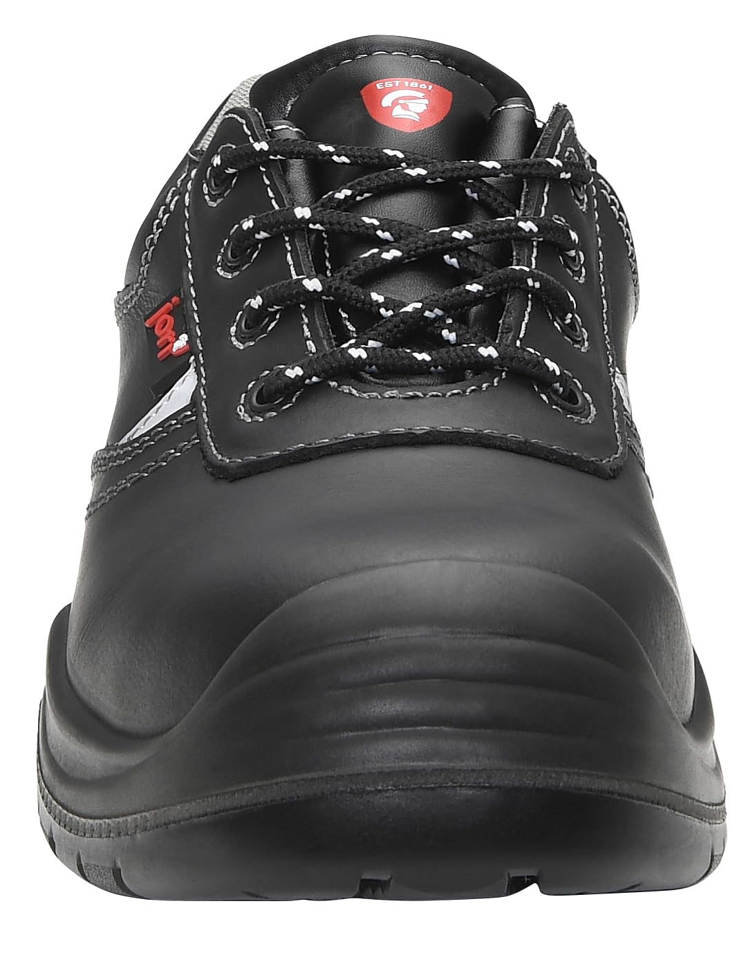 JORI 12111 Basic Compo Low S3 Herren und Damen Arbeits & Sicherheitsschuhe, Leder Sicherheitsschuhe S3, SRC, Schnürung, Kunststoffkappe, Metallfreier Durchstrittsschutz Schwarz (Schwrz), EU 42