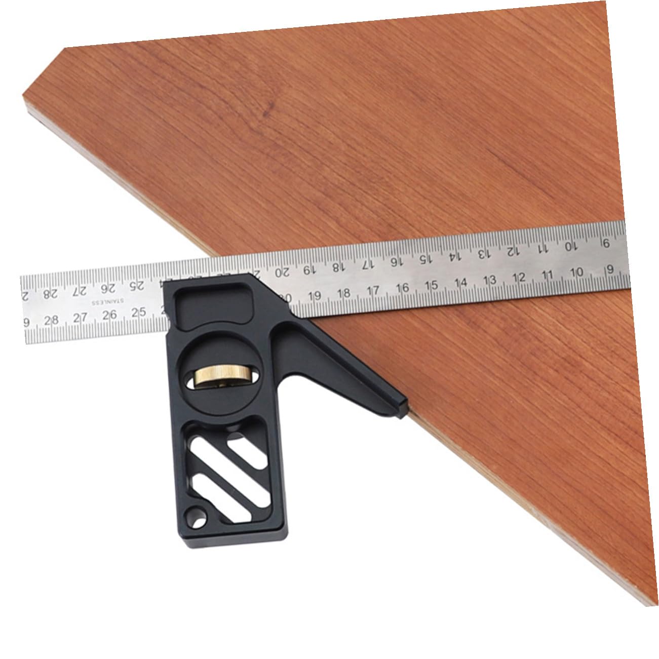 2 Piezas Escuadra Combinada para Carpintería 45° y 90° de Acero, Regla de Enmarcado Compacta y Portátil para Medición Precisa en Bricolaje y Trabajo en Madera