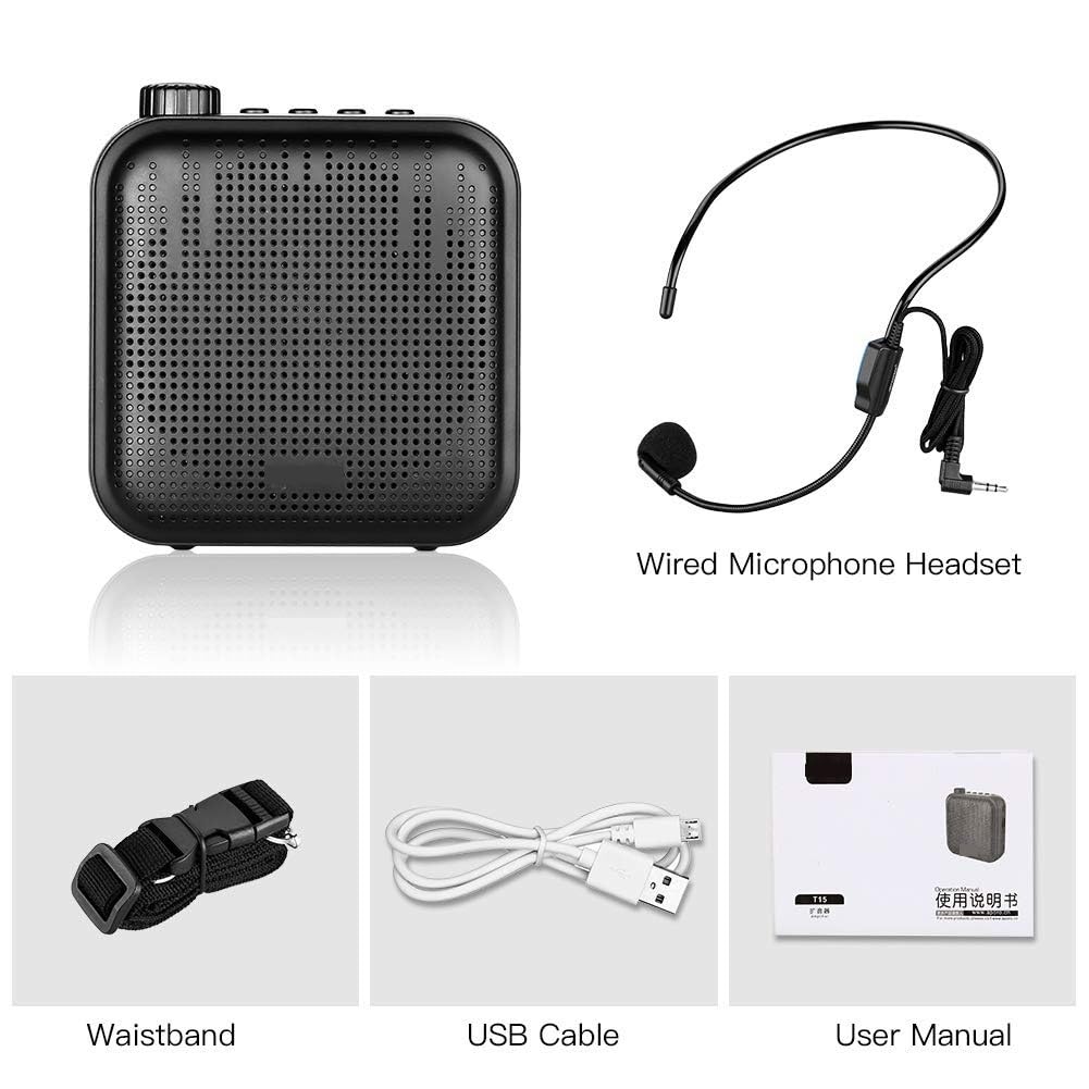 Amplificateur Vocal Portable Mégaphone Mini Haut-Parleur avec Microphone Ultralér Recharable for Les Enseignants Réunions et activités en extérieur