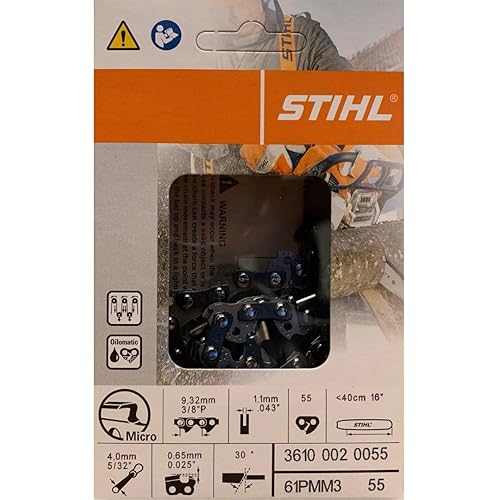 Stihl 61PMN3 55 Chainsaw Chain for 16" Bar, 3/8P Pitch.043 Gauge