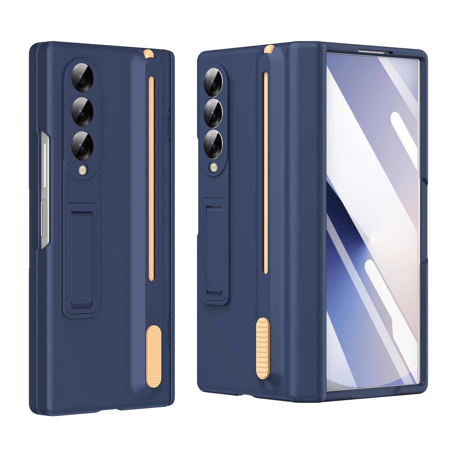 Carcasa Galaxy Z Fold 4 con protector de pantalla y soporte integrado 8