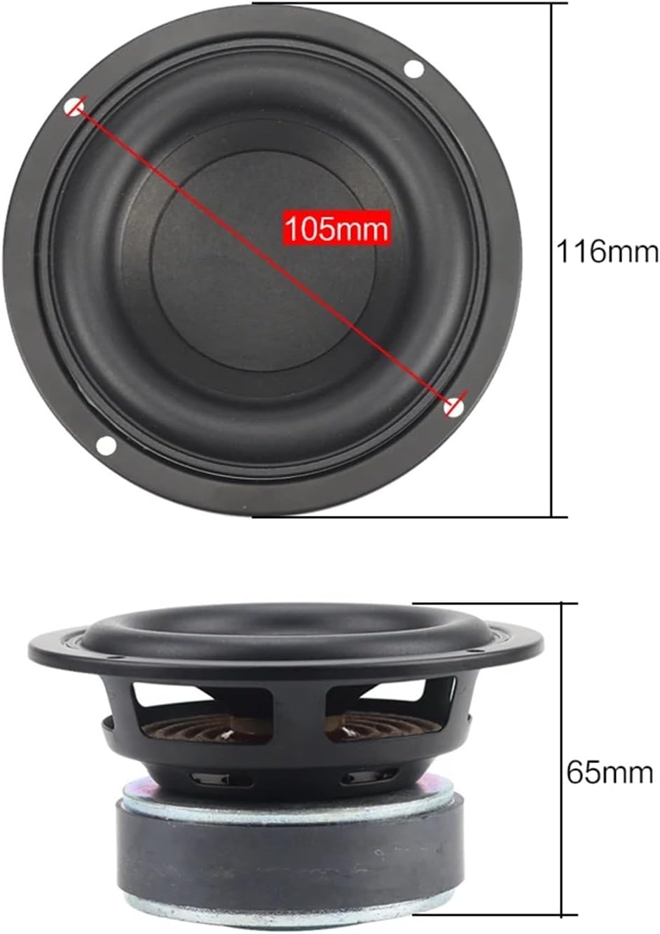 4 inch 40W Round Subwoofer Speaker Woofer High Power BASS Home Theater 2.1 Subwoofer Unit Crossover Louspeakers DIY 1PC