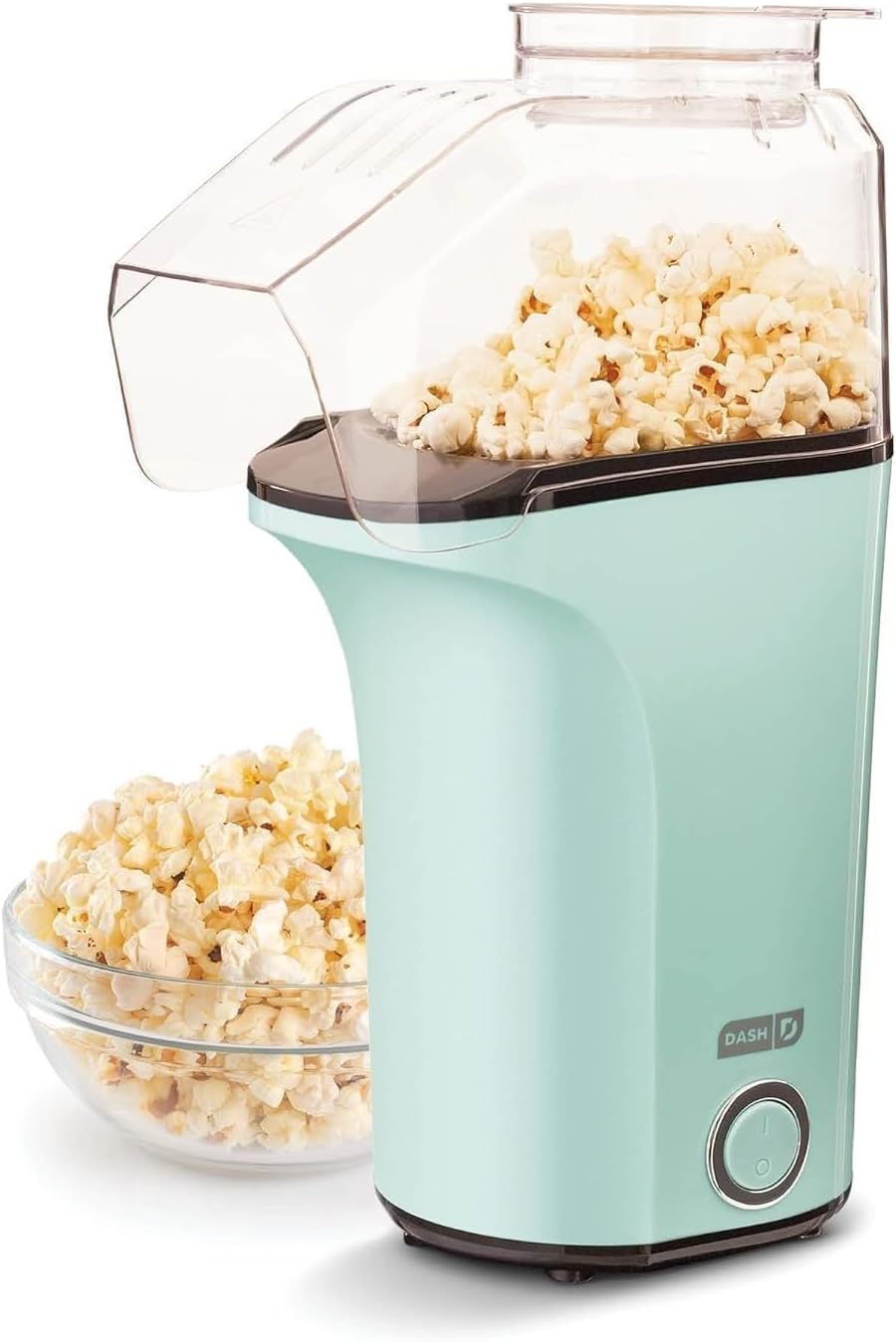 DASH Hot Air Popcorn Popper Maker with Measuring Cup to Portion Popping Corn Kernels + Melt Butter, 16 Cups – Aqua DASH Hot Air Popcorn Popper Maker with Measuring Cup to Portion Popping Corn Kernels + Melt Butter, 16 Cups – Aqua