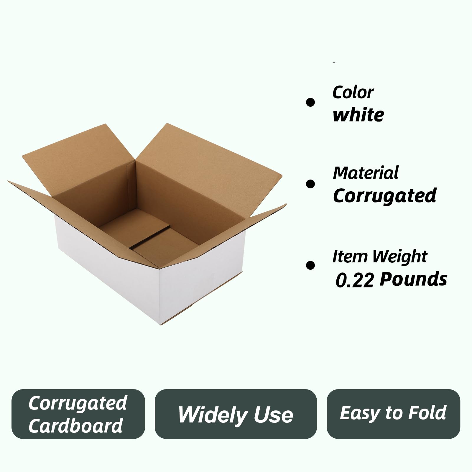 CRUGLA 10x7x4 weiße Versandkartons 40er Set weiße Wellpappkartons für Kleinunternehmen Versand Versand Verpackung