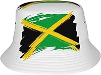 Vista 10 de Sombrero de pescador con bandera de Jamaica para hombre y mujer, sombrero de sol de verano, gorra de pescador abstracta para viajes al aire libre
