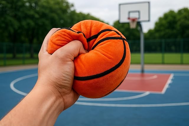 Foto 3 de 3 de I-TOTAL® - Cojín Suave Squishy de Espuma Viscoelástica con 14 cm de Diámetro, Almohada Squishy (Basketball)