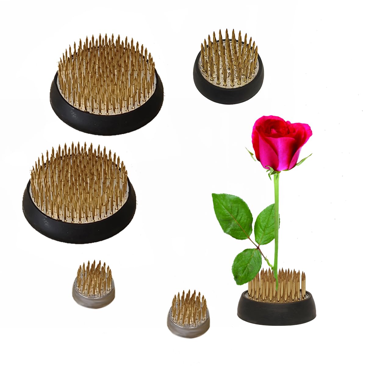 6PCS Flower Frog Holder, Round Flower Arrangement Kenzan,Japanese Pin Frogs for Flowers Fixation and Decoration,Valentine's Day GiftHDRELEODY ?0.9 Inch, 1.4 Inch, 2.4 Inch)