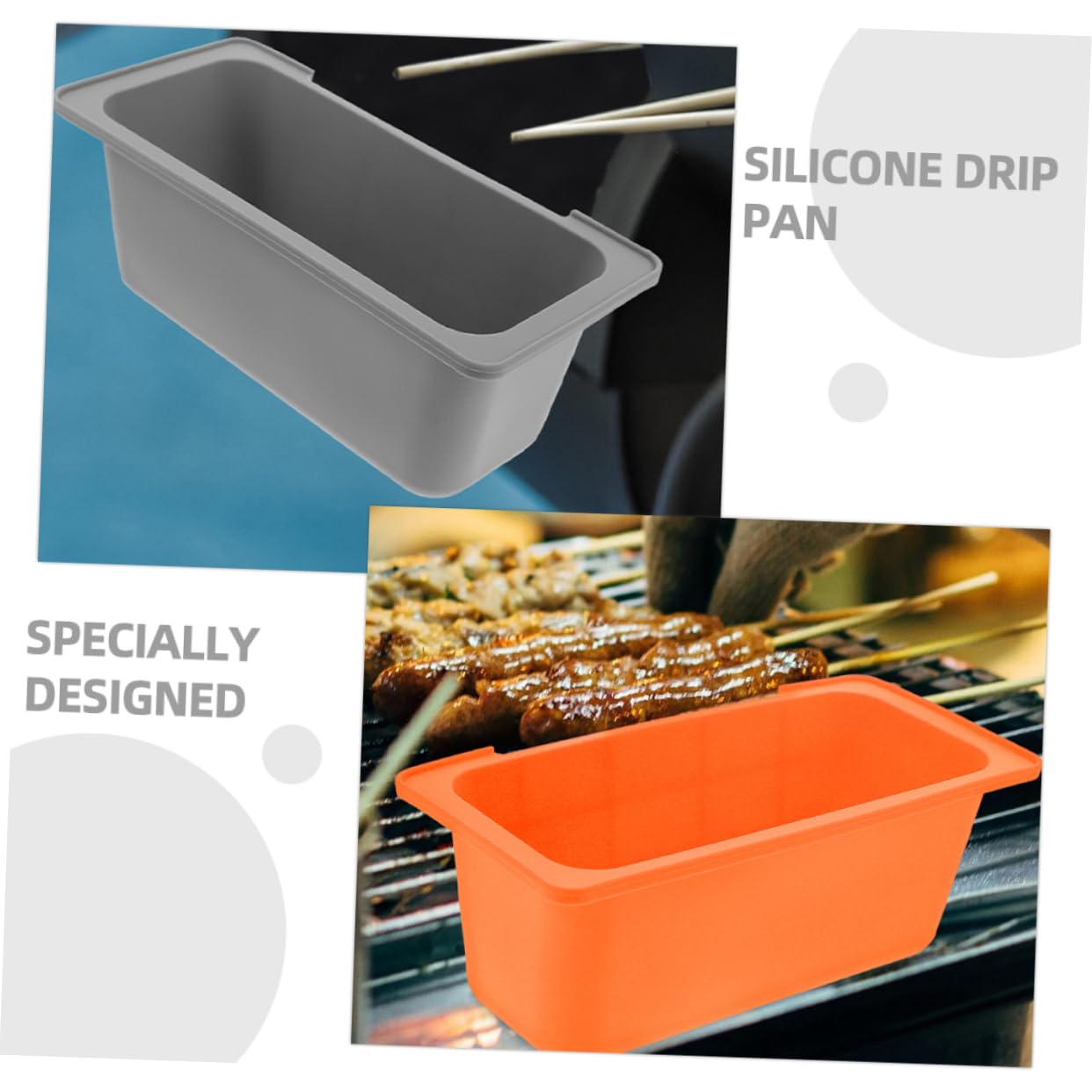 OFFSCH 2pcs Grease Catcher Liner for Silicone Grease Cup Accessory Reusable Outdoor Drip Pan Liner